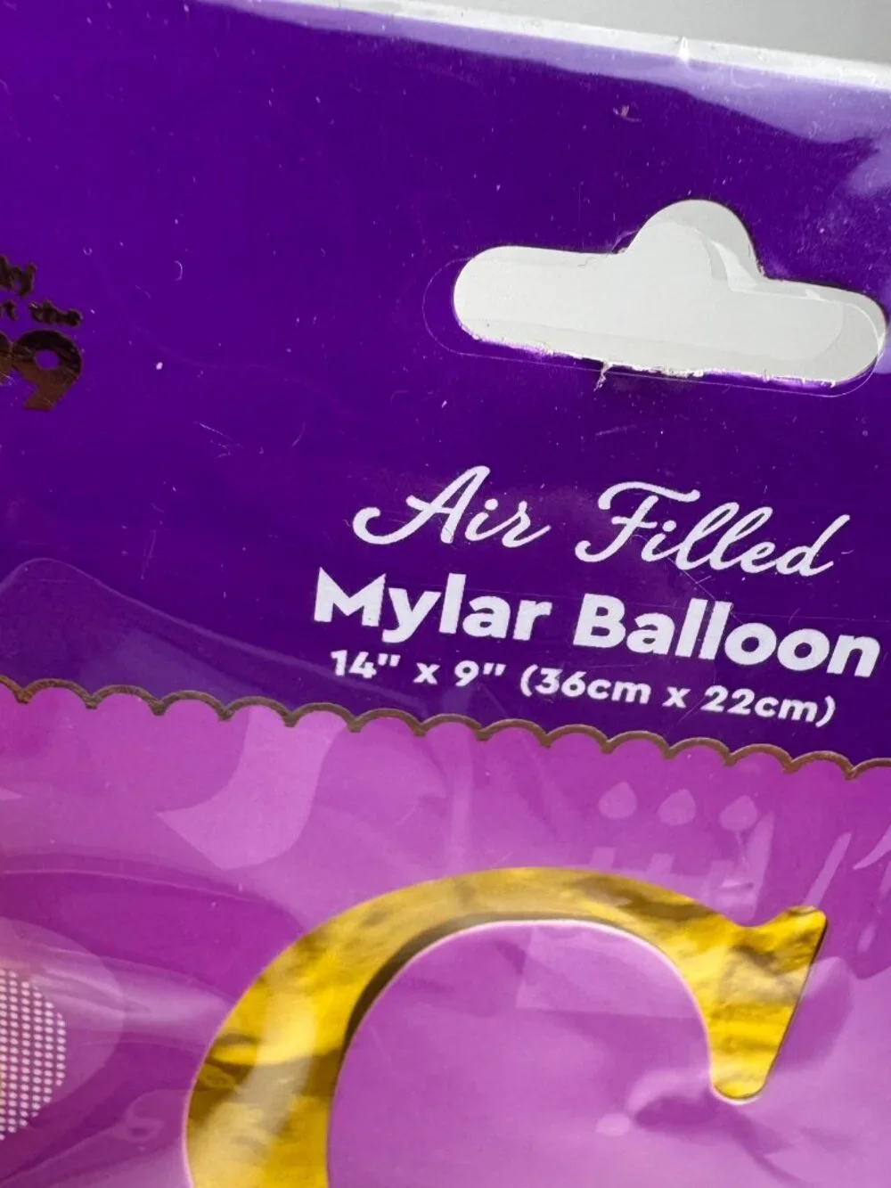 Only At The 99 Gold Letter C Mylar Balloon 14